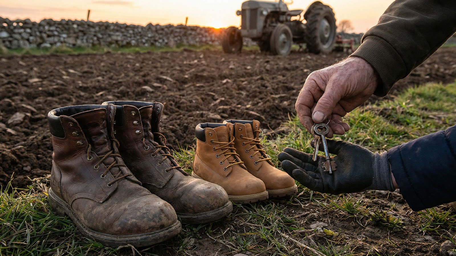 leather boots two generations rural path uk heritage succession